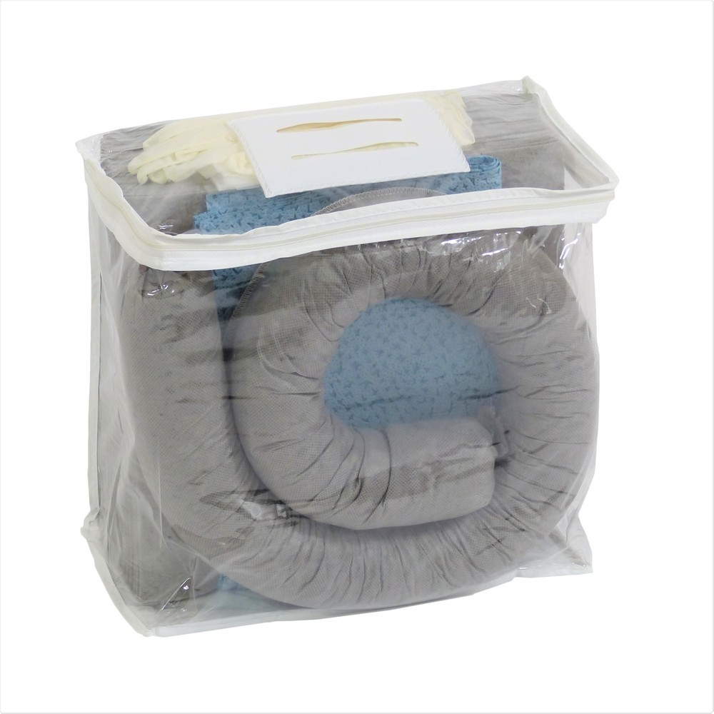 Numéro de l'image du produit 1: Kit d'urgence dans un sac en PVC, universel, capacité d'absorption 20 l, gris