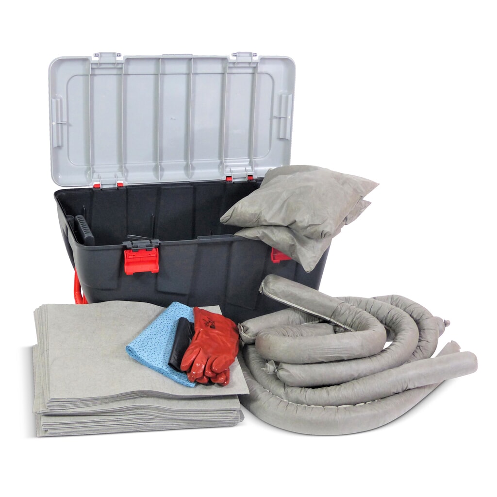 Kit d’urgence pour huiles, capacité d’absorption 75 litres, valise à roulettes Illustration du produit: Kit d’urgence pour huiles, capacité d’absorption 75 litres, valise à roulettes