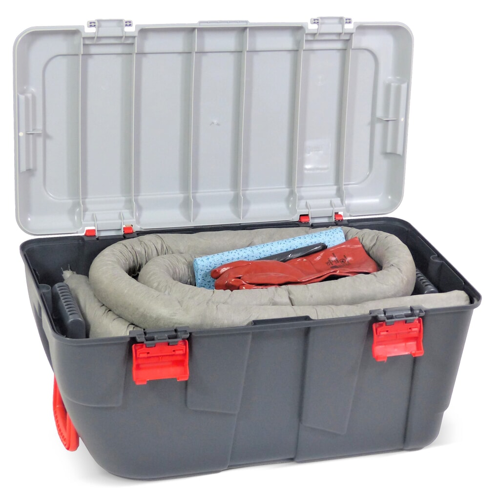 Kit d’urgence Universal, capacité d’absorption 75 litres, valise à roulettes N° de l'image du produit 2 : Kit d’urgence Universal, capacité d’absorption 75 litres, valise à roulettes