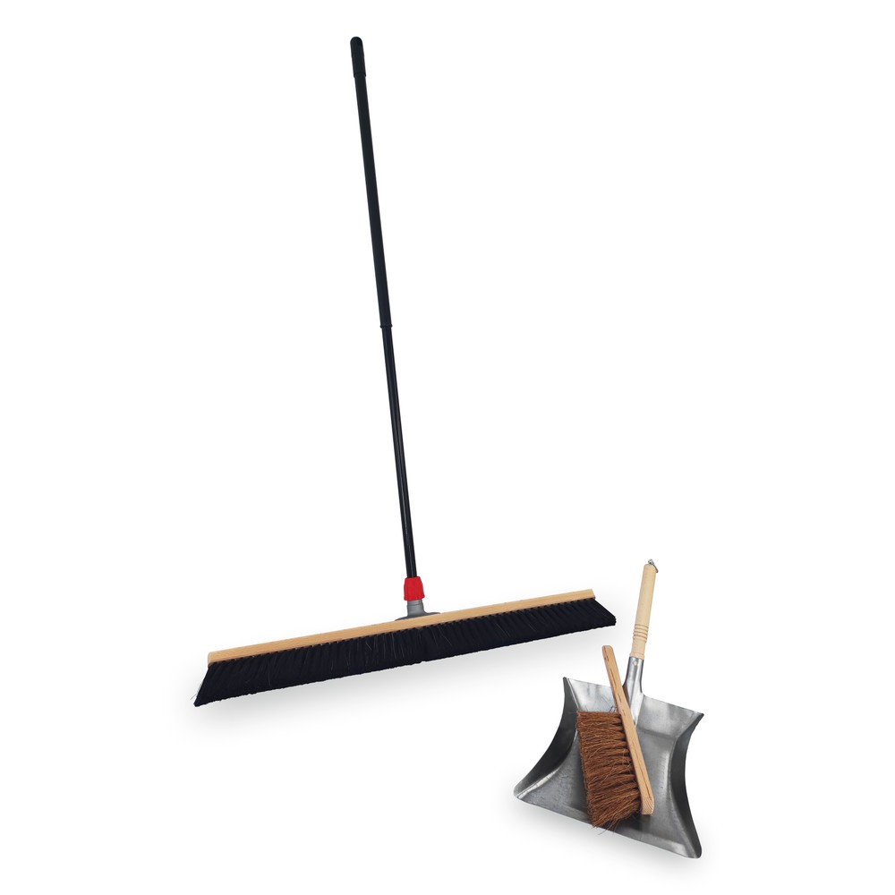 Numéro de l'image du produit 1: Steinbock® Lot de balais pour grandes surfaces, y compris balai, pelle à poussière et balayette