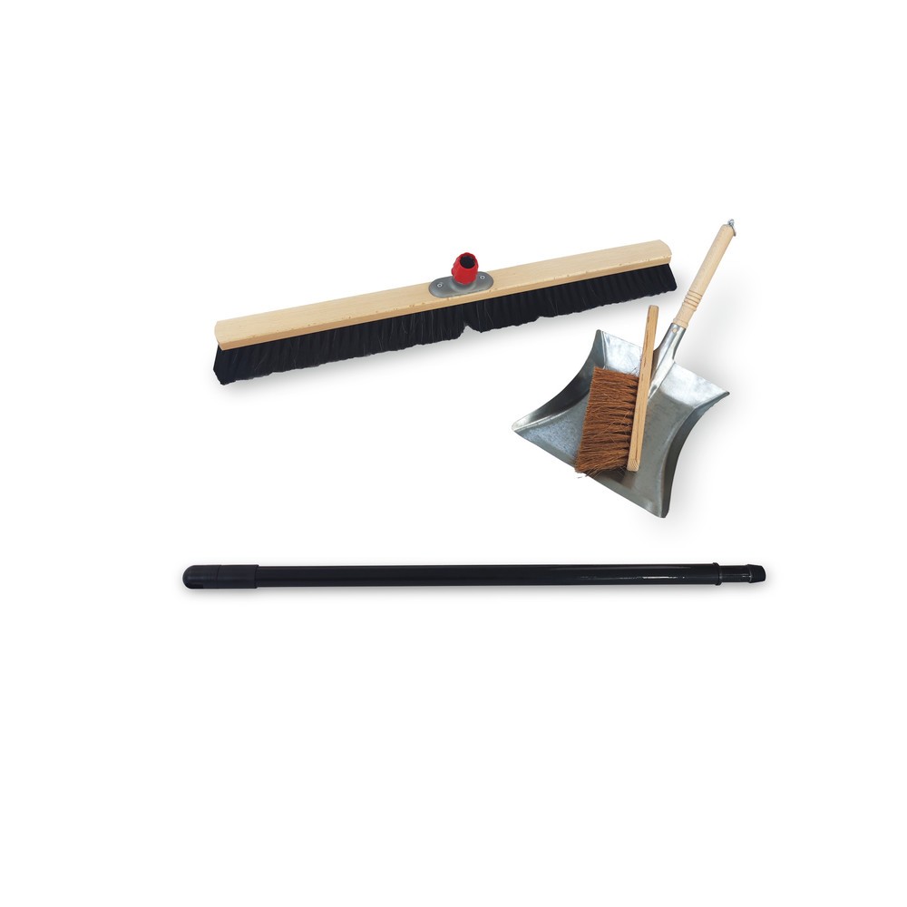 Numéro de l'image du produit 4: Steinbock® Lot de balais pour grandes surfaces, y compris balai, pelle à poussière et balayette