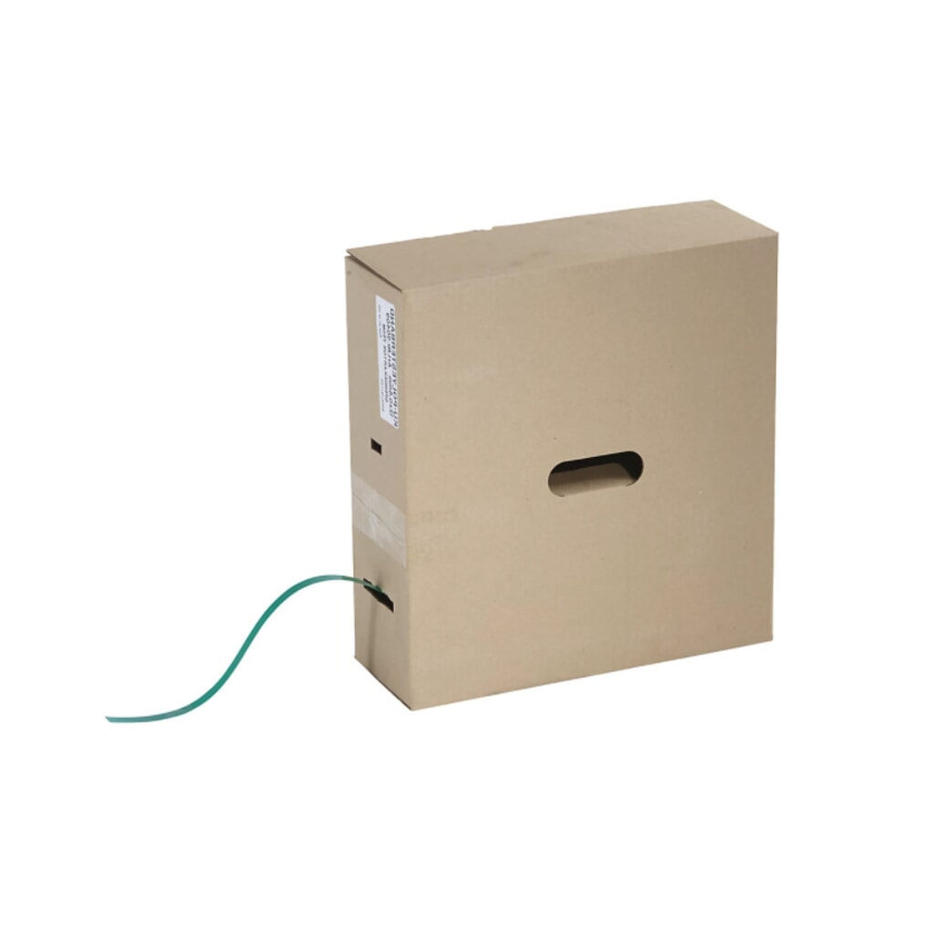Illustration du produit: Feuillard de cerclage en PET, kit Débutant en carton distributeur, 13 mm x 750 ml, matériau à 100 % recyclé, noir