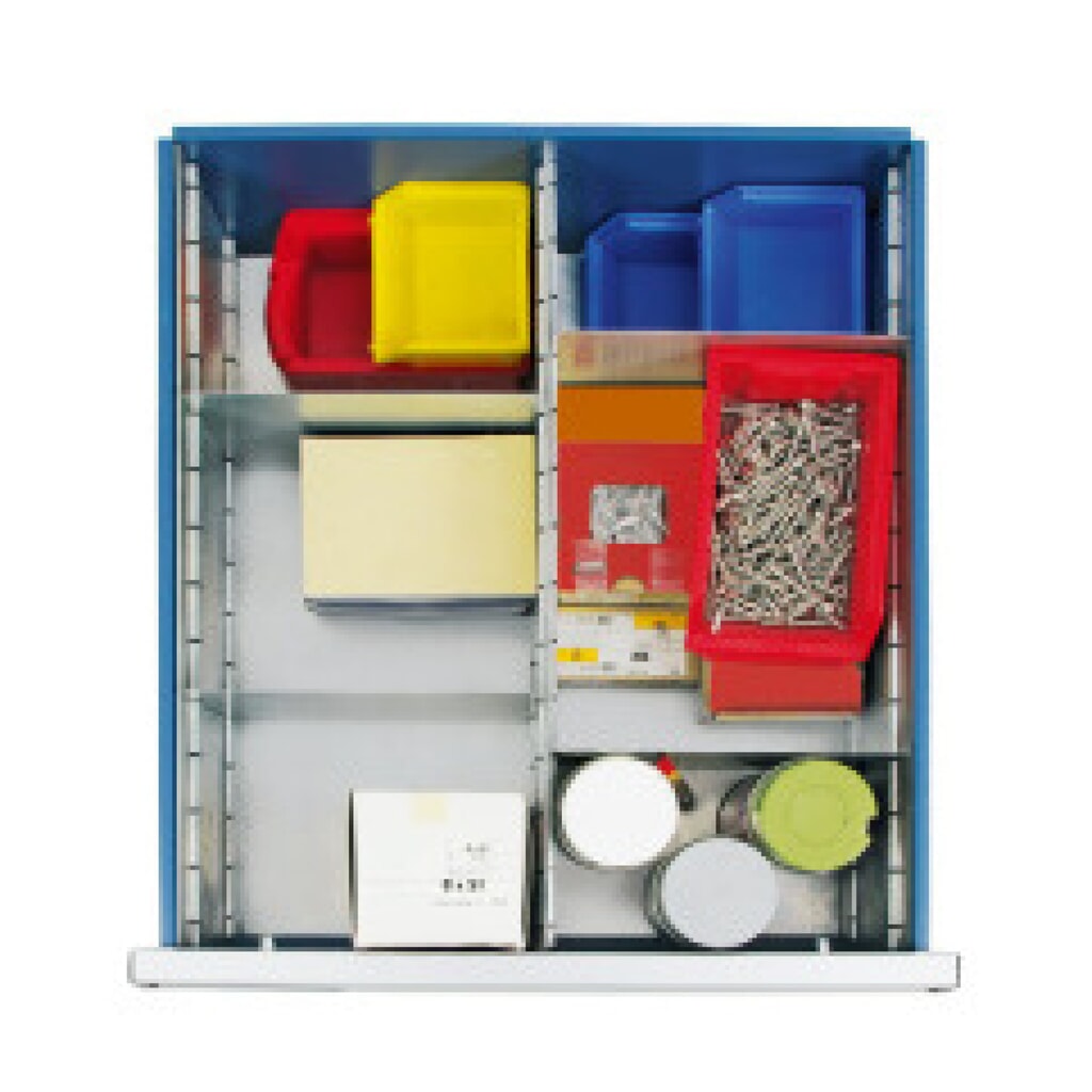 Kit de compartimentage pour armoire à tiroirs stumpf® Premium, 6 compartiments, hauteur 200 mm Illustration du produit: Kit de compartimentage pour armoire à tiroirs stumpf® Premium, 6 compartiments, hauteur 200 mm