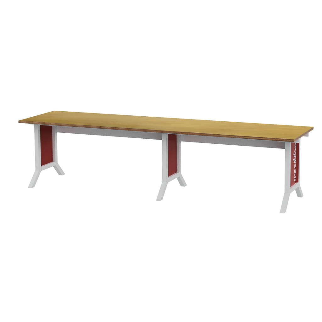 Kit de système de poste de travail, 2 pièces, réglage de la hauteur par manivelle Bedrunka+Hirth, rouge rubis Illustration du produit: Kit de système de poste de travail, 2 pièces, réglage de la hauteur par manivelle Bedrunka+Hirth, rouge rubis