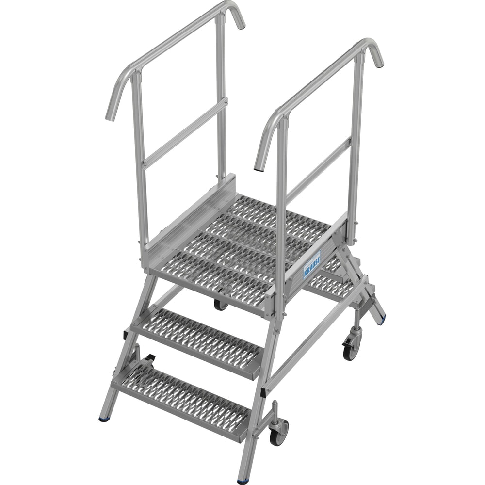Illustration du produit: Échelle à plate-forme mobile KRAUSE® STABILO, accès double face, grille de profil R13, 2 x 3 marches