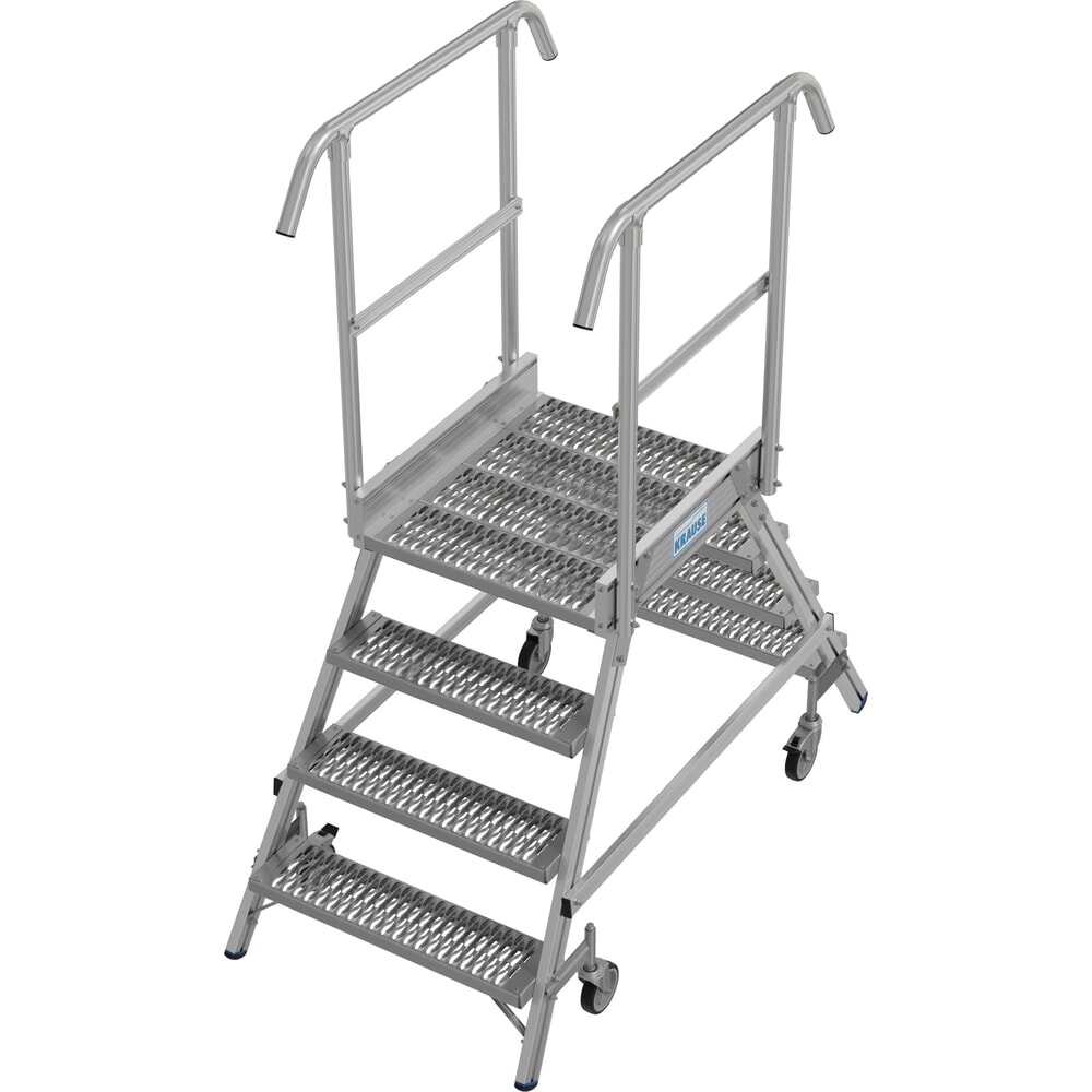 Illustration du produit: Échelle à plate-forme mobile KRAUSE® STABILO, accès double face, grille de profil R13, 2 x 4 marches