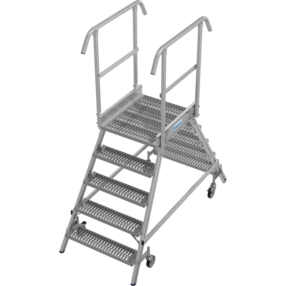 Illustration du produit: Échelle à plate-forme mobile KRAUSE® STABILO, accès double face, grille de profil R13, 2 x 5 marches
