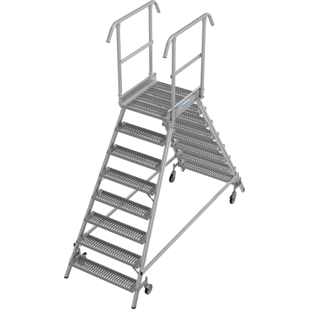 Illustration du produit: Échelle à plate-forme mobile KRAUSE® STABILO , accessible des deux côtés, grille de profil R13, 2 x 8 marches