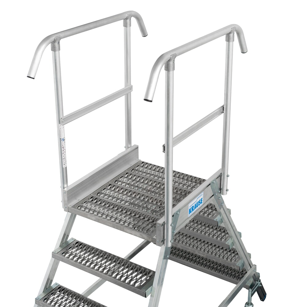 N° de l'image du produit 13 : Échelle à plate-forme mobile KRAUSE® STABILO, accès double face, grille de profil R13, 2 x 6 marches