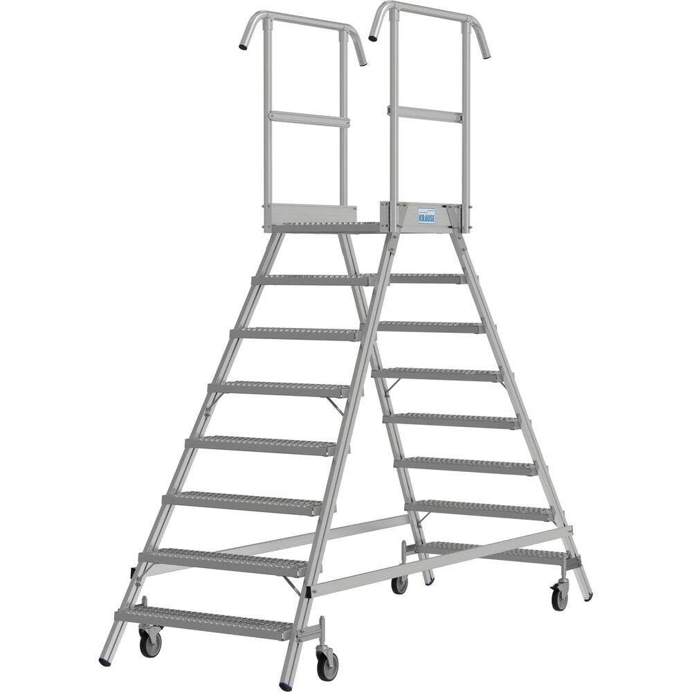 N° de l'image du produit 14 : Échelle à plate-forme mobile KRAUSE® STABILO , accessible des deux côtés, grille de profil R13, 2 x 8 marches