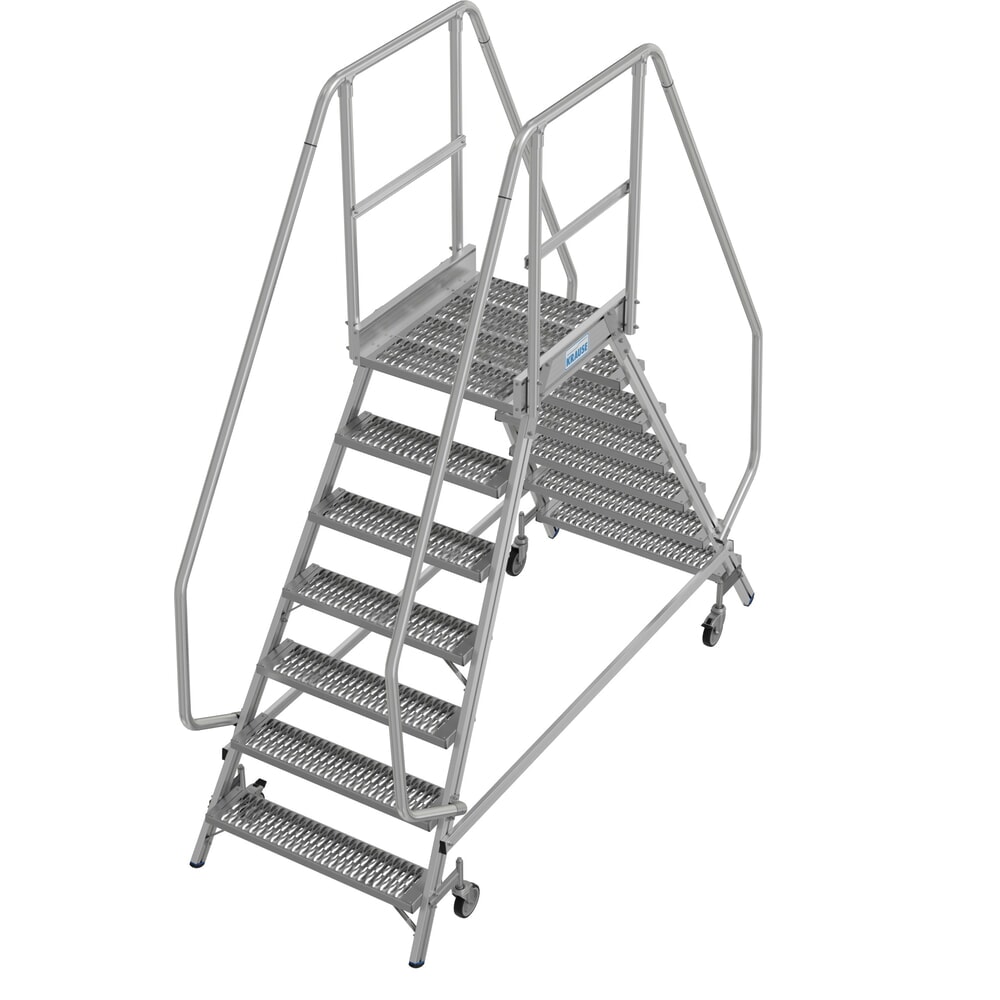 N° de l'image du produit 15 : Échelle à plate-forme mobile KRAUSE® STABILO, accès double face, grille de profil R13, 2 x 7 marches