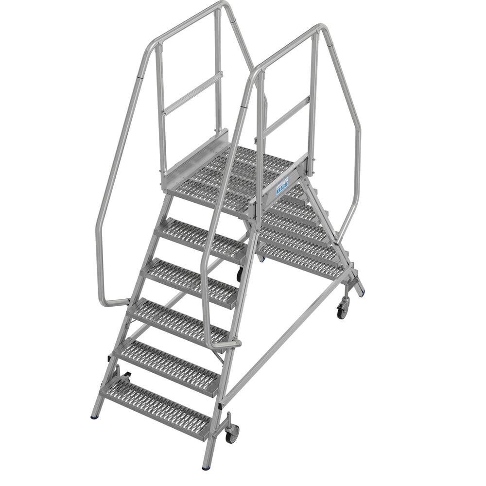N° de l'image du produit 15 : Échelle à plate-forme mobile KRAUSE® STABILO, accès double face, grille de profil R13, 2 x 6 marches