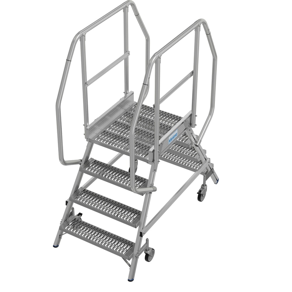 N° de l'image du produit 15 : Échelle à plate-forme mobile KRAUSE® STABILO, accès double face, grille de profil R13, 2 x 4 marches