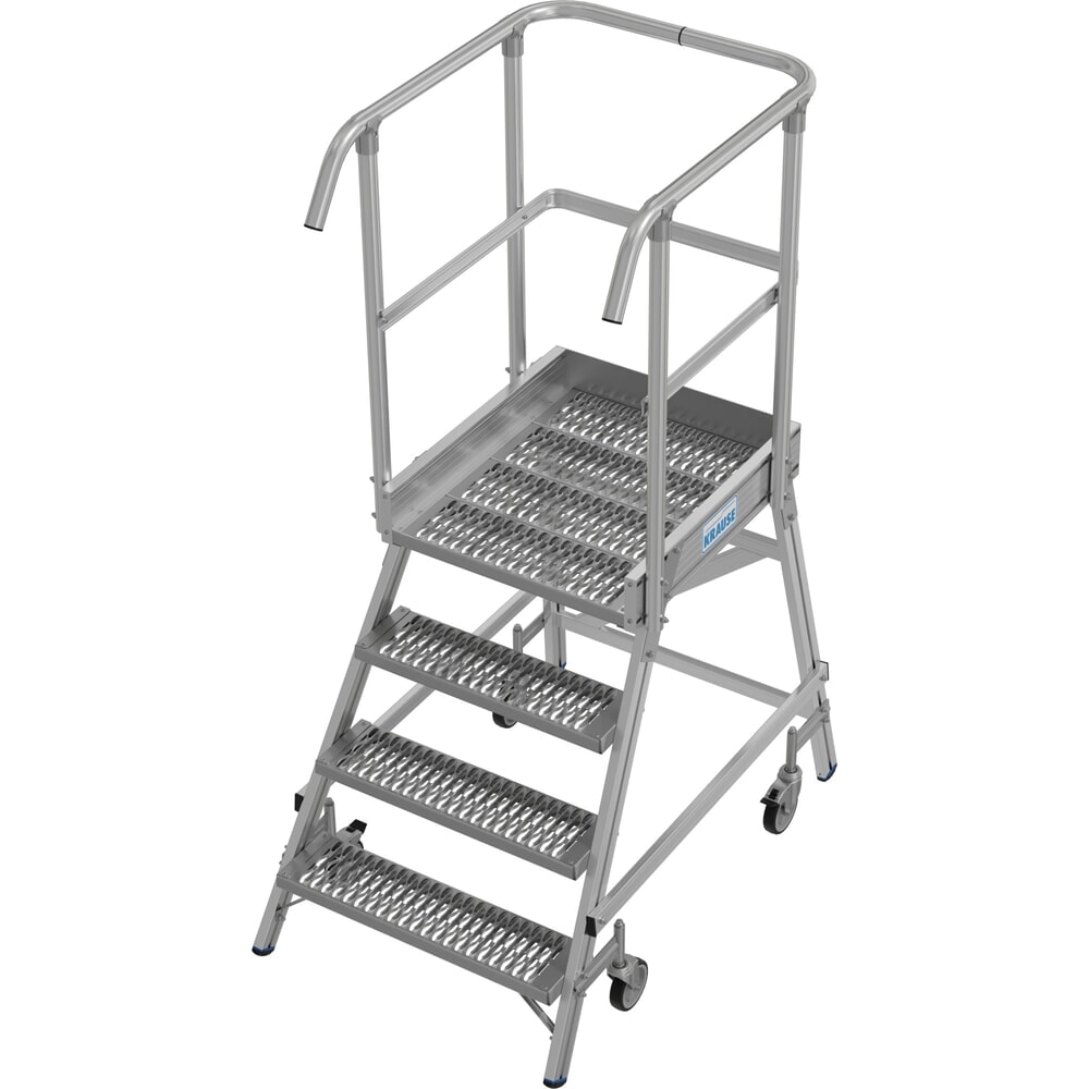 Illustration du produit: Échelle à plate-forme mobile KRAUSE® STABILO, accès unilatéral, grille de profil R13, 4 marches
