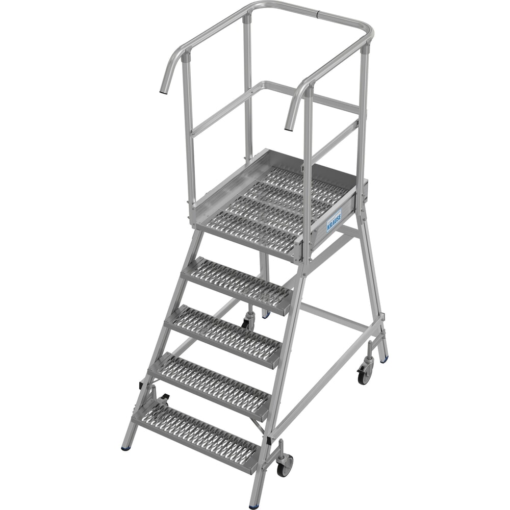 Illustration du produit: Échelle à plate-forme mobile KRAUSE® STABILO, accès unilatéral, grille de profil R13, 5 marches