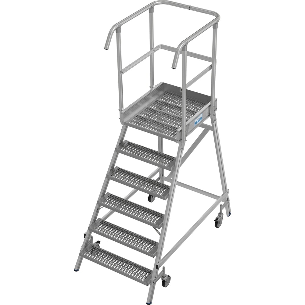 Illustration du produit: Échelle à plate-forme mobile KRAUSE® STABILO, accès unilatéral, grille de profil R13, 6 marches