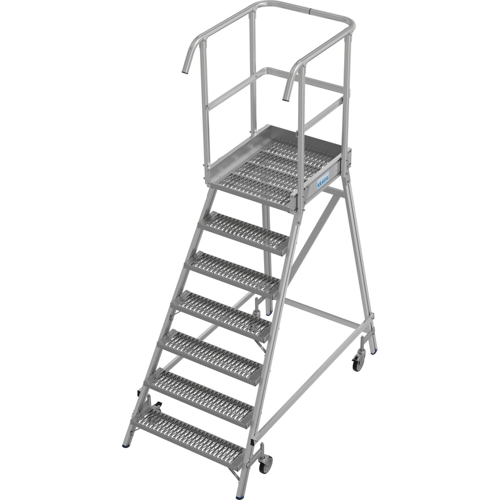 Illustration du produit: Échelle à plate-forme mobile KRAUSE® STABILO, accès unilatéral, grille de profil R13, 7 marches