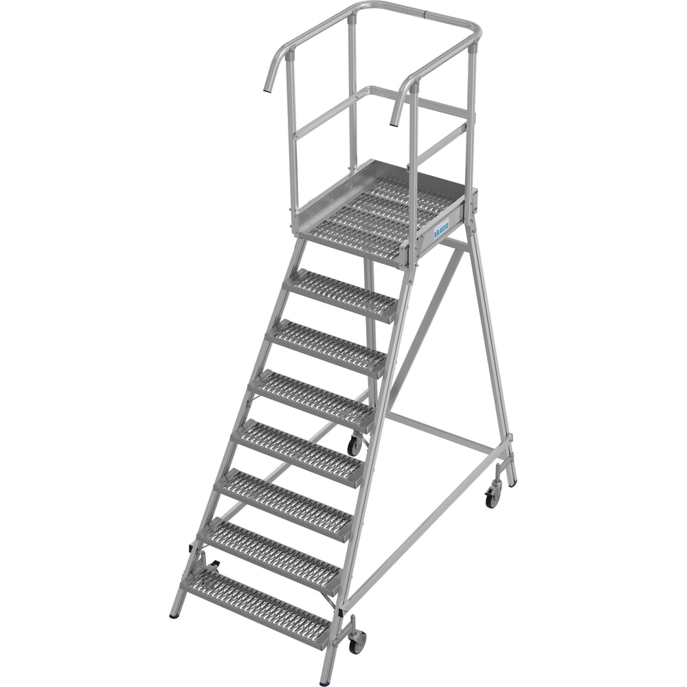 Illustration du produit: Échelle à plate-forme mobile KRAUSE® STABILO, accès unilatéral, grille de profil R13, 8 marches