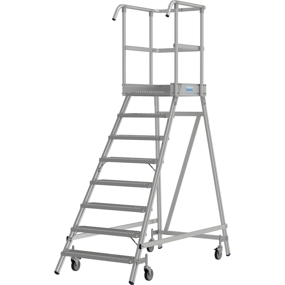 N° de l'image du produit 2 : Échelle à plate-forme mobile KRAUSE® STABILO, accès unilatéral, grille de profil R13, 8 marches