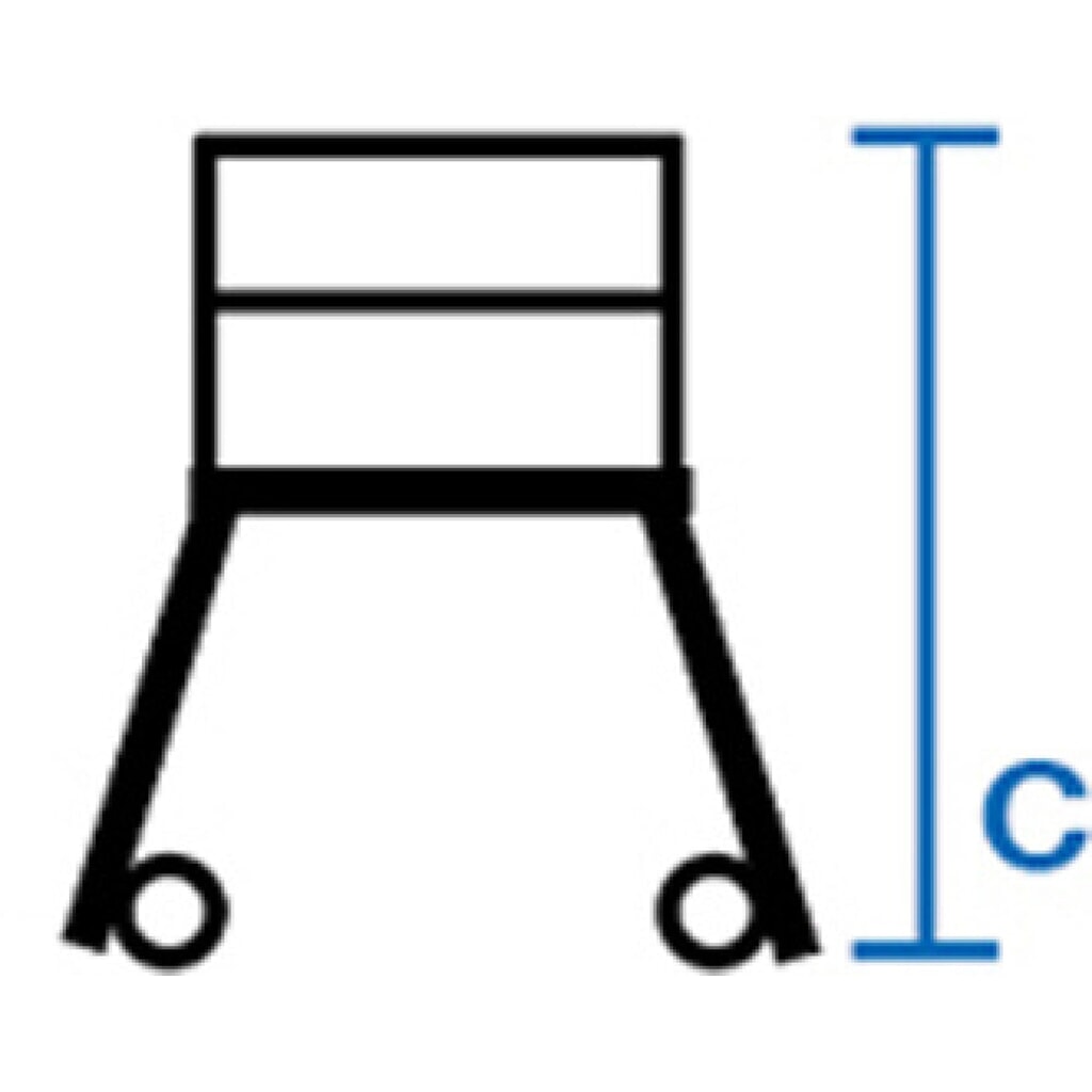 Échelle à plate-forme mobile KRAUSE® STABILO, accès unilatéral, grille de profil R13, 2 marches N° de l'image du produit 6 : Échelle à plate-forme mobile KRAUSE® STABILO, accès unilatéral, grille de profil R13, 2 marches