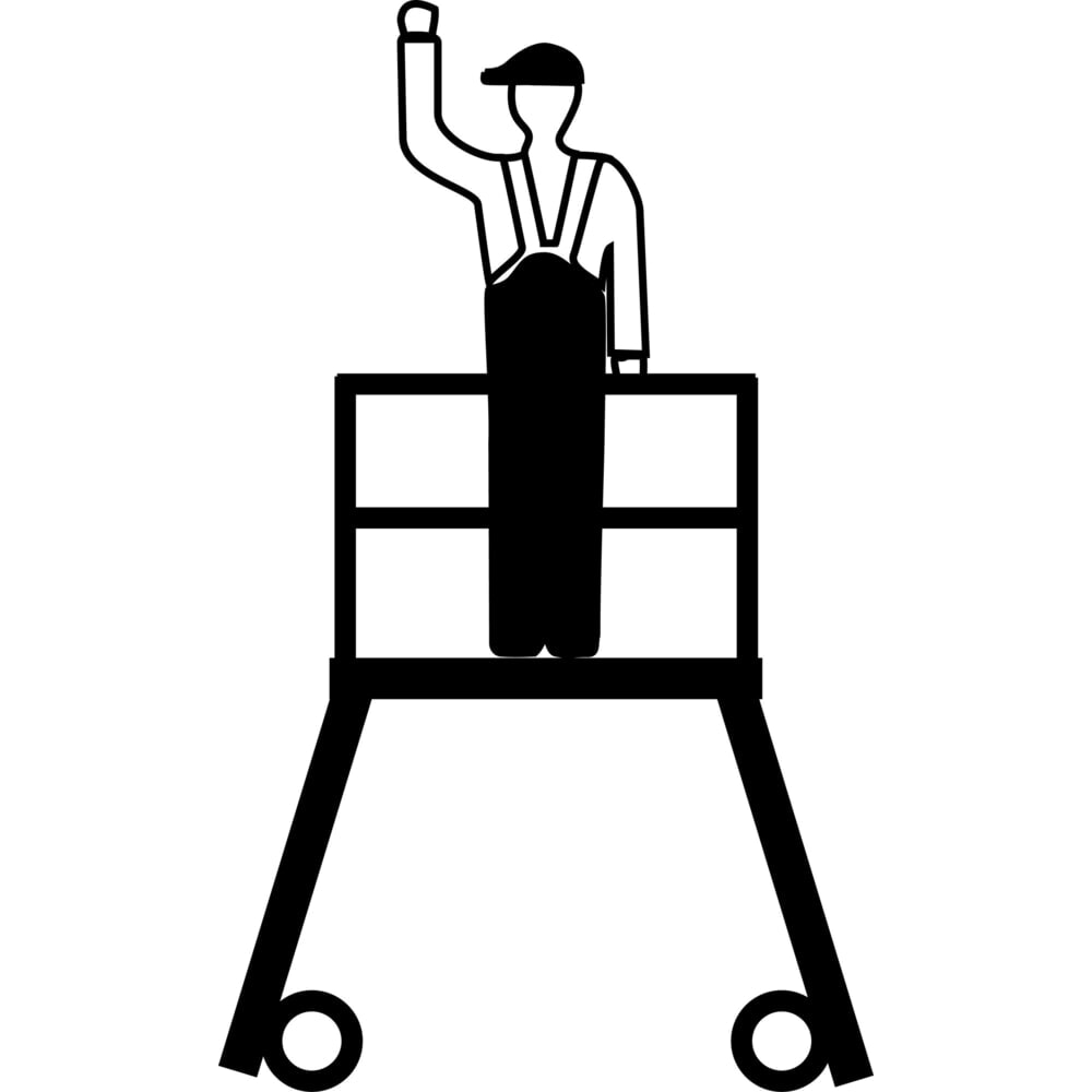 N° de l'image du produit 5 : Échelle à plate-forme mobile KRAUSE® STABILO, accès double face, grille de profil R13, 2 x 6 marches