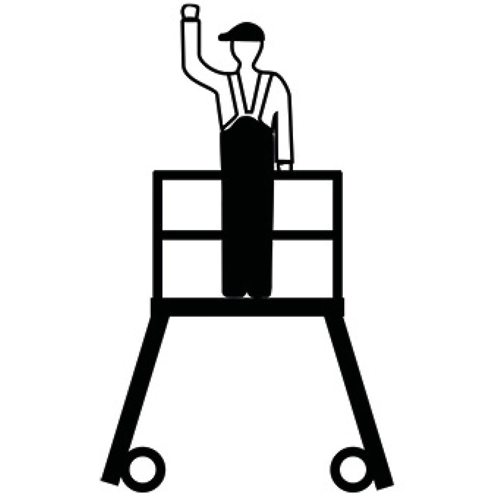 N° de l'image du produit 6 : Échelle à plate-forme mobile KRAUSE® STABILO, accès double face, grille de profil R13, 2 x 6 marches