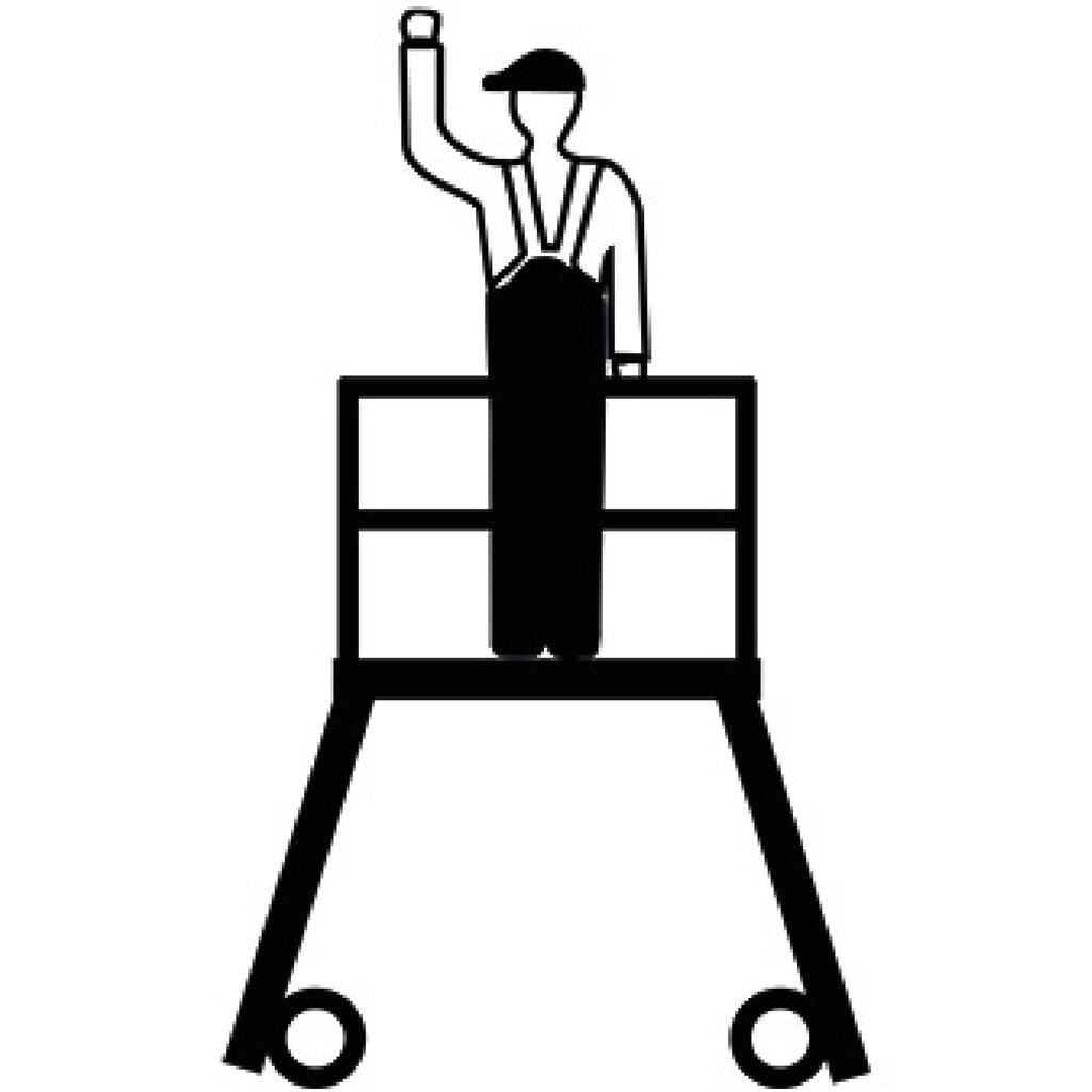 N° de l'image du produit 8 : Échelle à plate-forme mobile KRAUSE® STABILO, accès unilatéral, grille de profil R13, 2 marches