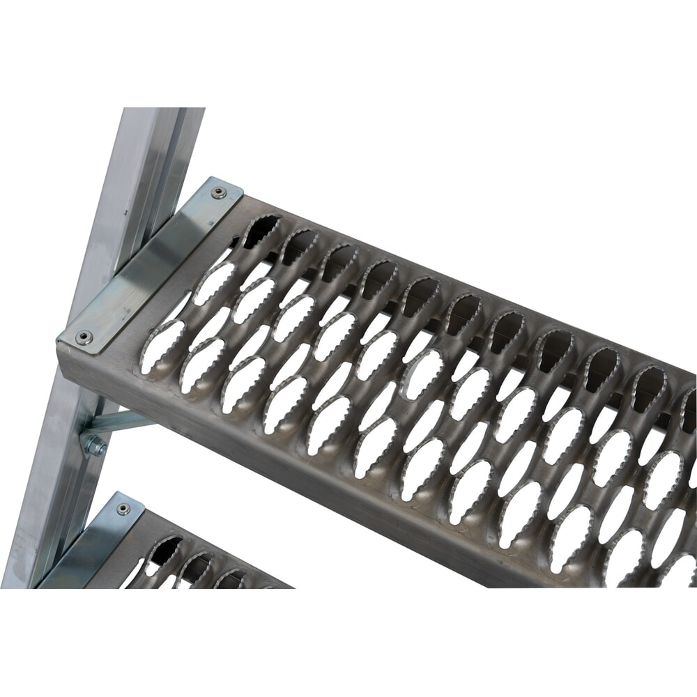 N° de l'image du produit 7 : Échelle à plate-forme mobile KRAUSE® STABILO, accès double face, grille de profil R13, 2 x 6 marches