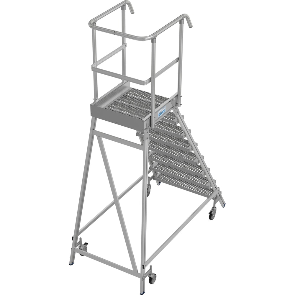 N° de l'image du produit 15 : Échelle à plate-forme mobile KRAUSE® STABILO, accès unilatéral, grille de profil R13, 8 marches