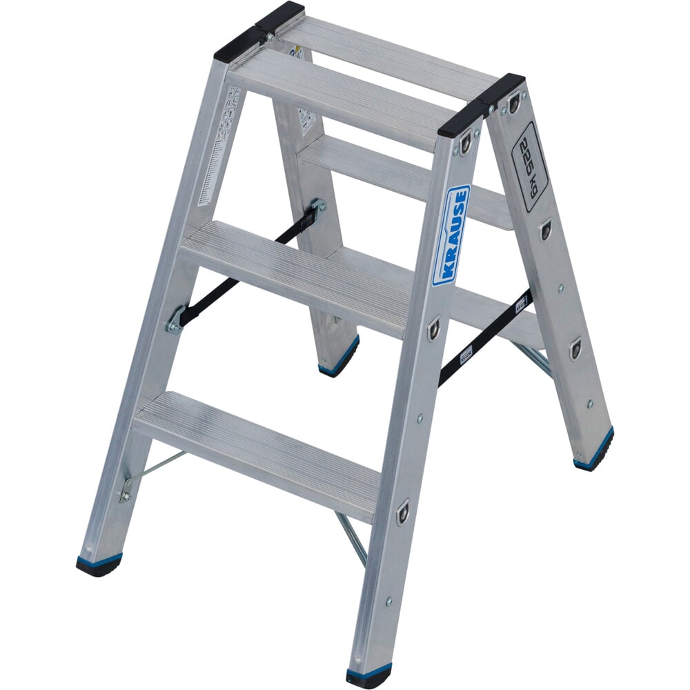 N° de l'image du produit 1 : Escabeau KRAUSE® STABILO , accessible des deux côtés, capacité de charge 225 kg, 2 x 3 marches