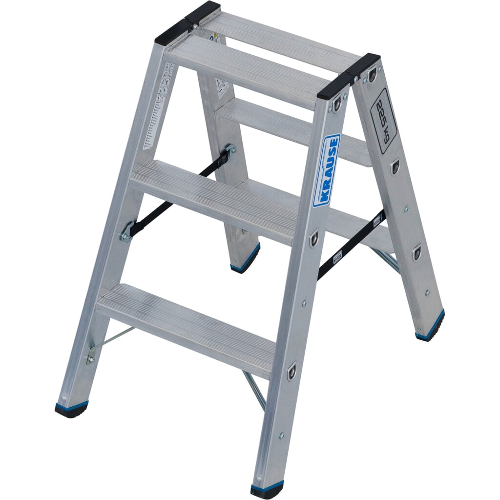 Escabeau KRAUSE® STABILO , accessible des deux côtés, capacité de charge 225 kg, 2 x 3 marches Illustration du produit: Escabeau KRAUSE® STABILO , accessible des deux côtés, capacité de charge 225 kg, 2 x 3 marches