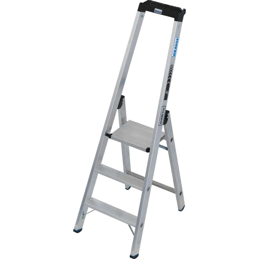 N° de l'image du produit 1 : Escabeau KRAUSE® STABILO avec arceau haut, capacité de charge 225 kg, 3 marches