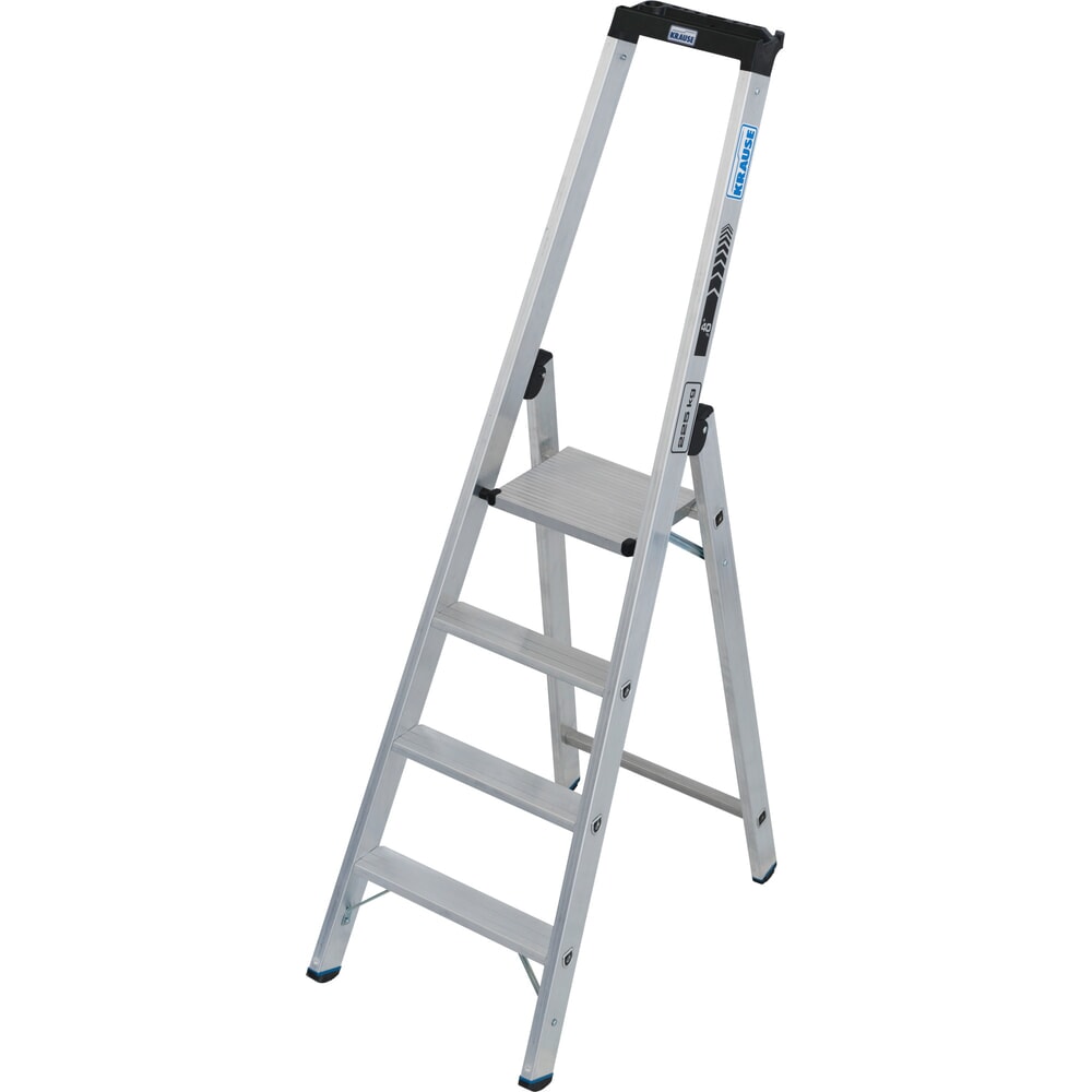 N° de l'image du produit 1 : Escabeau KRAUSE® STABILO avec arceau haut, capacité de charge 225 kg, 4 marches