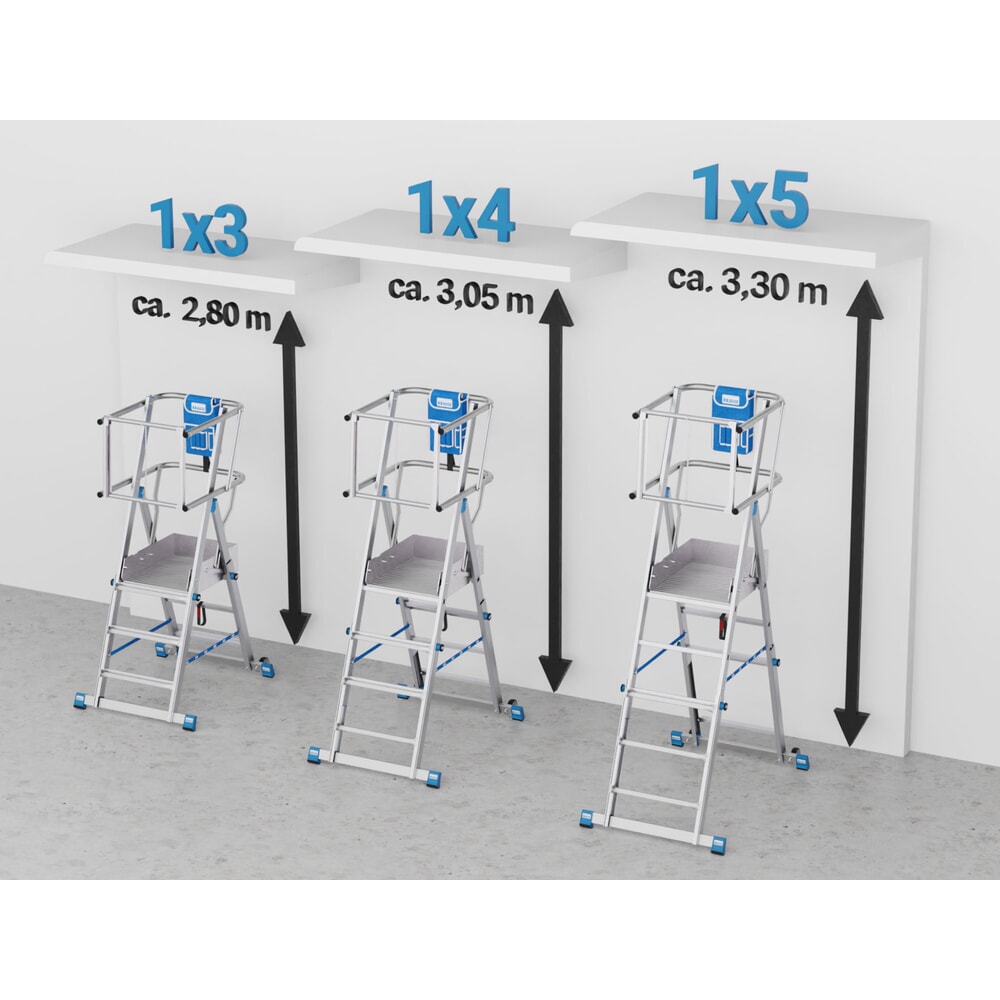 N° de l'image du produit 17 : Échelle à plate-forme KRAUSE® STABILO avec grande plate-forme SkyMatic 3-5 échelons