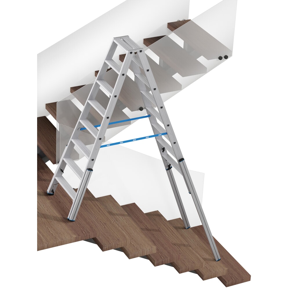 N° de l'image du produit 16 : Échelle télescopique KRAUSE® STABILO avec marches, accès double face, 2 x 8 marches