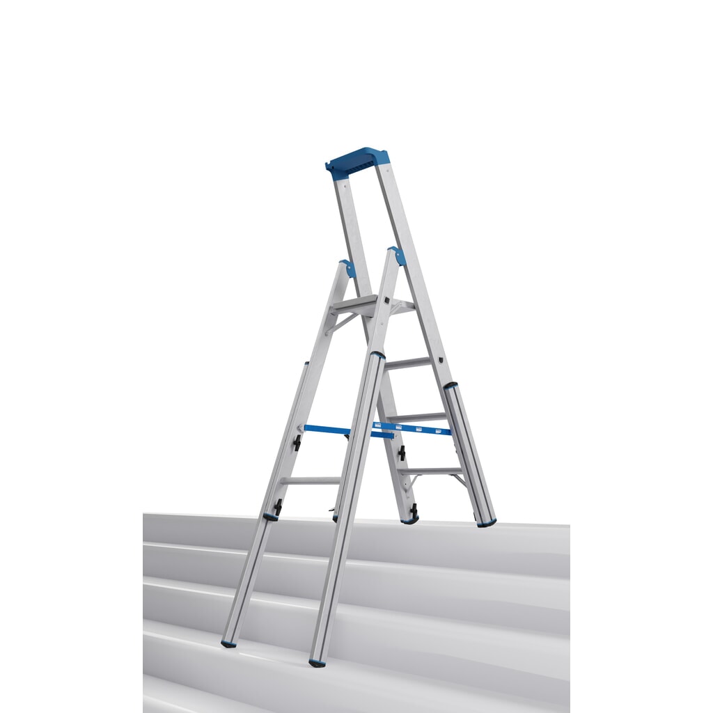 Échelle télescopique KRAUSE® STABILO avec marches, accès unilatéral, 4 marches Illustration du produit: Échelle télescopique KRAUSE® STABILO avec marches, accès unilatéral, 4 marches