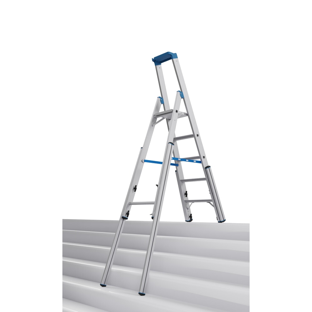 N° de l'image du produit 1 : Échelle télescopique KRAUSE® STABILO avec marches, accès unilatéral, 5 marches