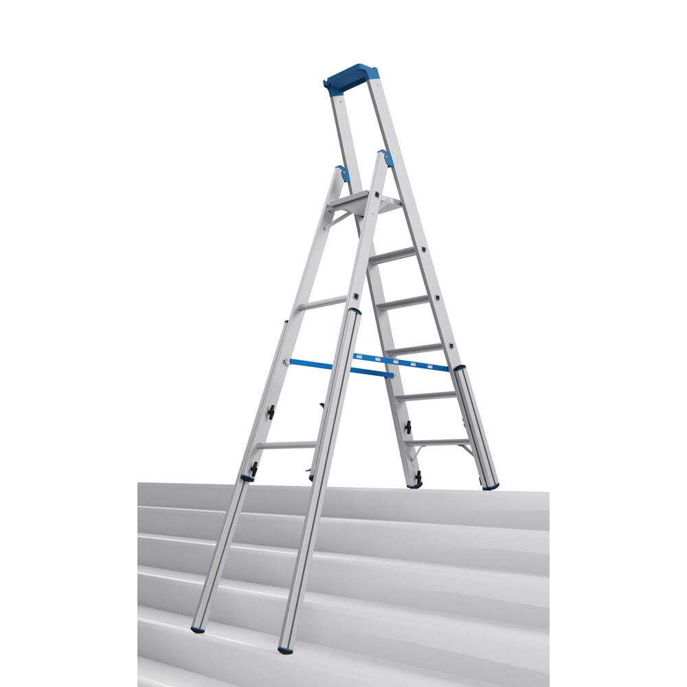 Illustration du produit: Échelle télescopique KRAUSE® STABILO avec marches, accès unilatéral, 6 marches