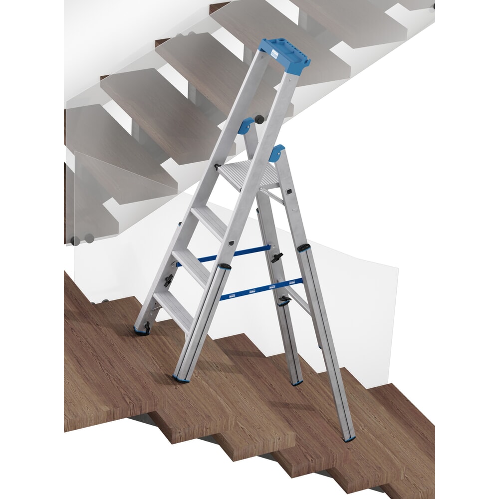 N° de l'image du produit 7 : Échelle télescopique KRAUSE® STABILO avec marches, accès unilatéral, 4 marches