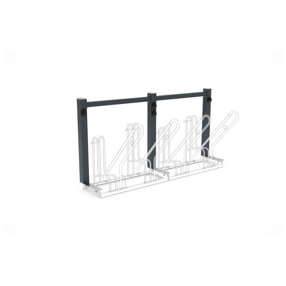 Illustration du produit: Module de recharge pour parc à vélos wsm®, unilatéral, largeur 2 100 mm, 4 places