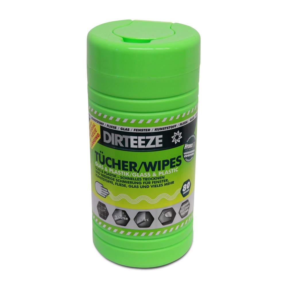 N° de l'image du produit 1 : Lingettes imprégnées pour le verre, le plastique et la céramique, H x l 250 x 200 mm, blanc