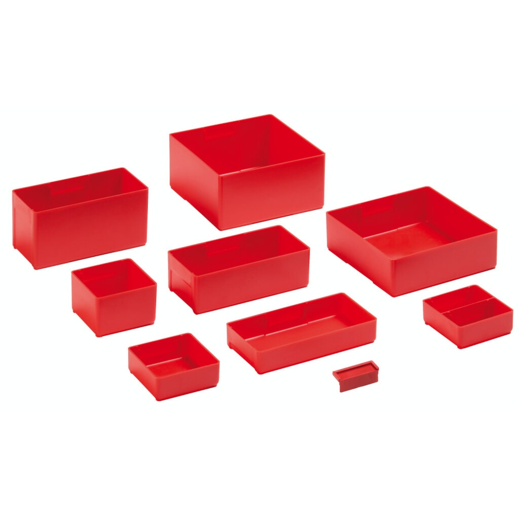 LISTA Bacs en plastique 4.5x9E, (lxP), 75x150 mm, 6 pièces