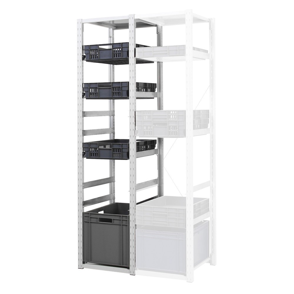 Numéro de l'image du produit 2: ManOrga Rayonnage à conteneurs pour boîtes Eurobox, TB, H x l x P 2 000 x 307 x 400 mm