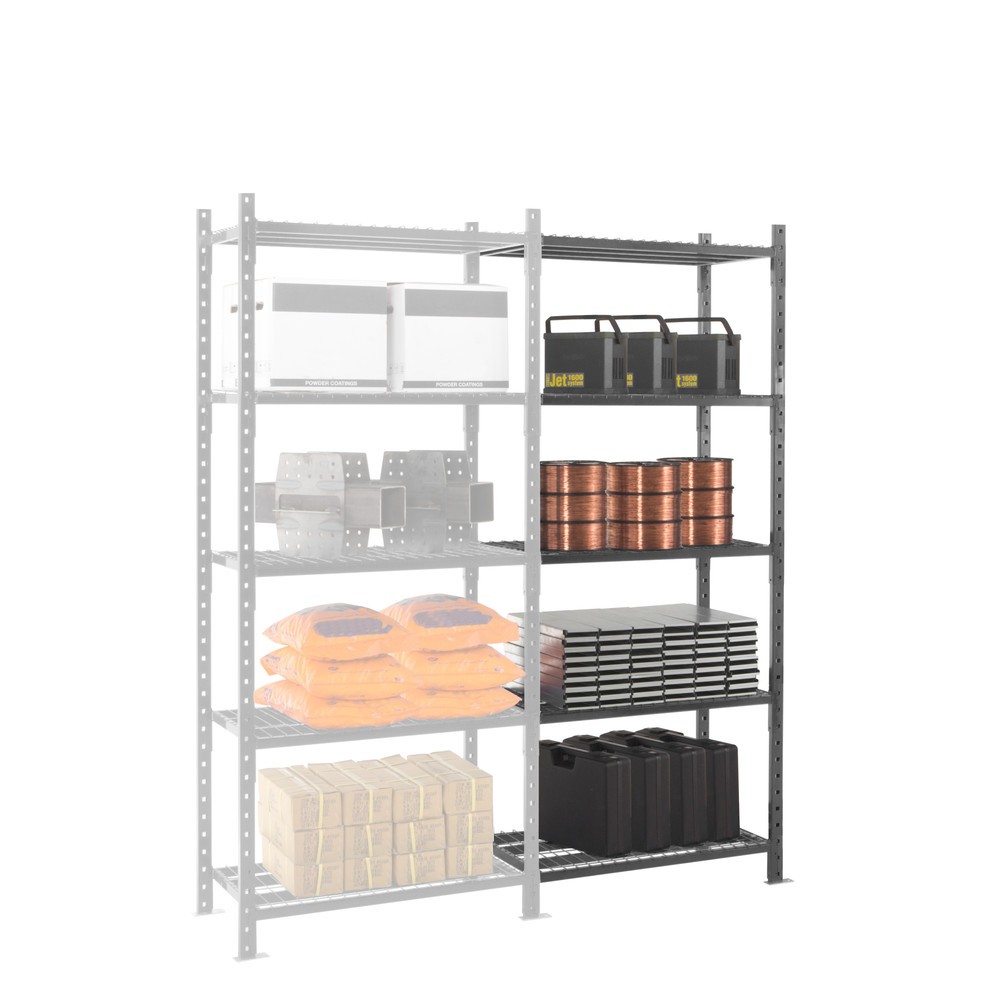 Numéro de l'image du produit 9: ManOrga Rayonnage à tablettes, TA, avec fonds grillagés, FL 460 kg, H x l x P 2 000 x 1 260 x 500 mm