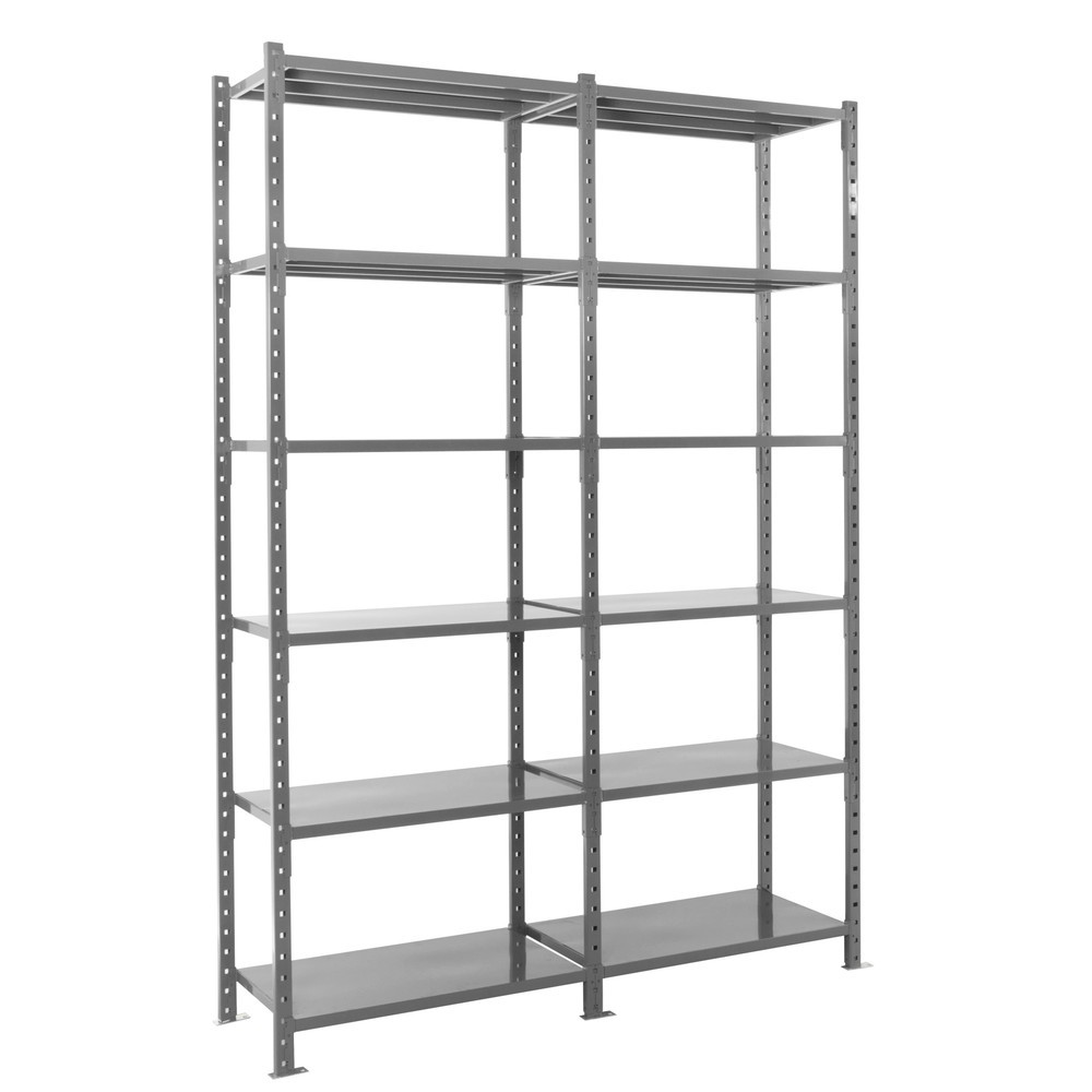 Numéro de l'image du produit 2: ManOrga Rayonnage à tablettes gris graphite avec tablettes en tôle d’acier, charge par tablette 500 kg, HxlxP 3 000 x 1 050 x 510 mm