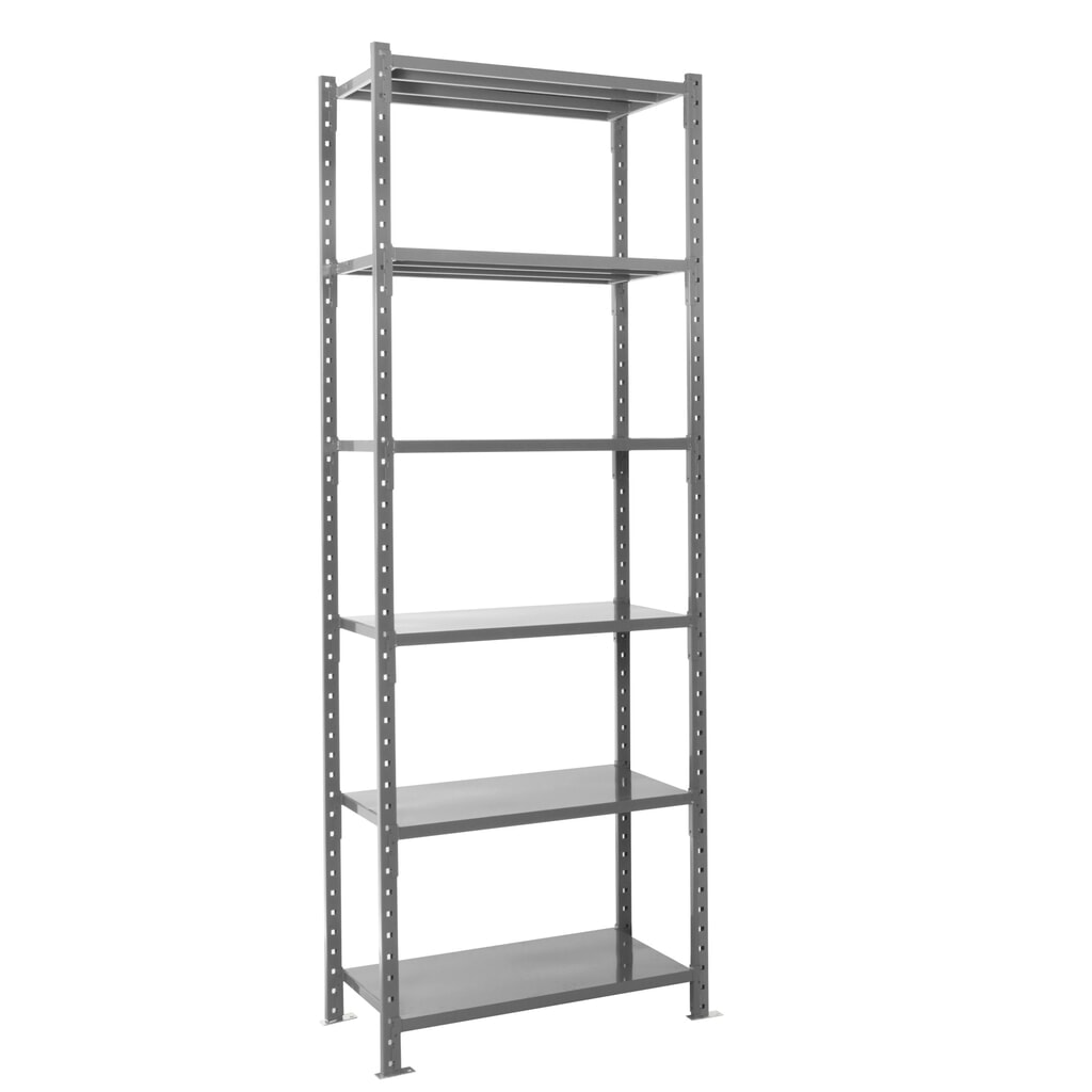 ManOrga Rayonnage à tablettes gris graphite avec tablettes en tôle d’acier, charge par tablette 500 kg, HxlxP 3 000 x 1 050 x 510 mm N° de l'image du produit 8 : ManOrga Rayonnage à tablettes gris graphite avec tablettes en tôle d’acier, charge par tablette 500 kg, HxlxP 3 000 x 1 050 x 510 mm
