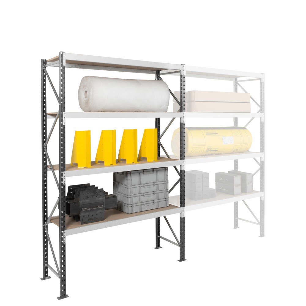 Numéro de l'image du produit 4: ManOrga Rayonnage grande portée, avec panneaux en acier, TB, H x l x P 2 500 x 1 800 x 800 mm