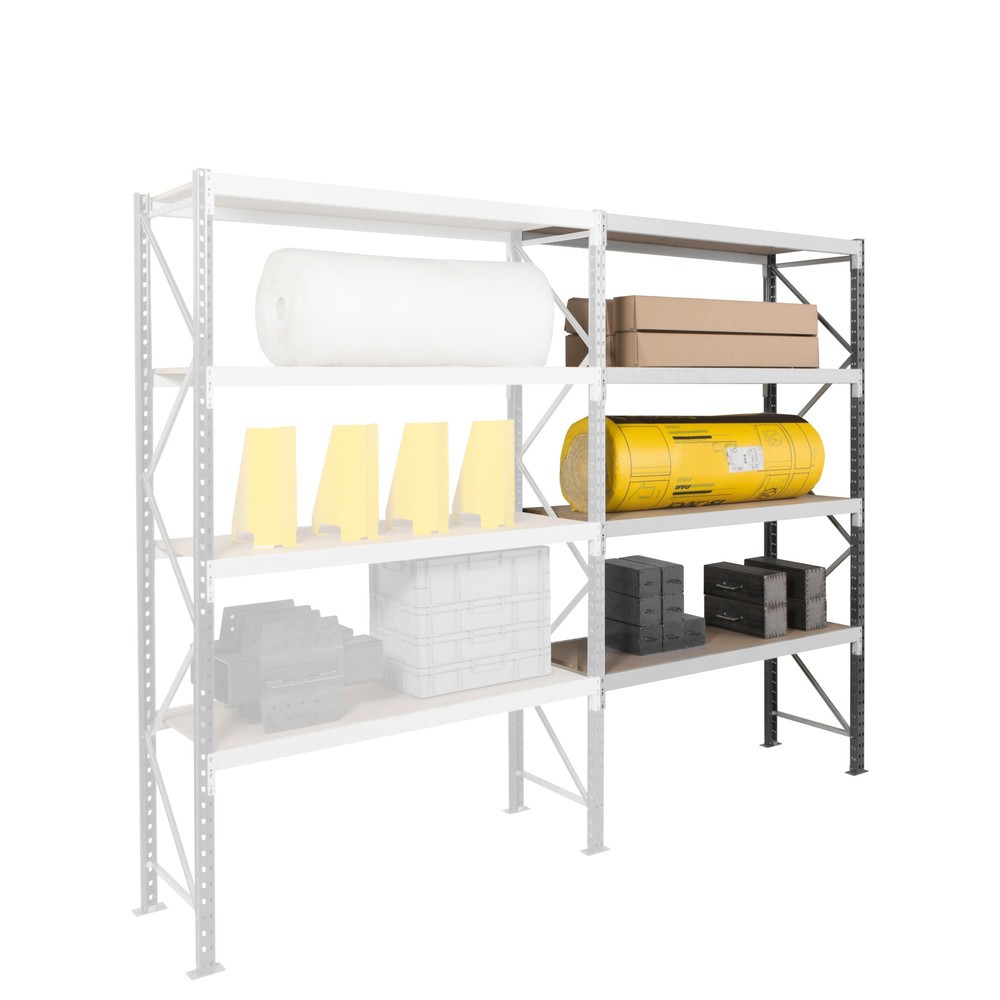 Numéro de l'image du produit 7: ManOrga Rayonnage grande portée, avec panneaux en acier, TB, H x l x P 2 500 x 1 800 x 800 mm