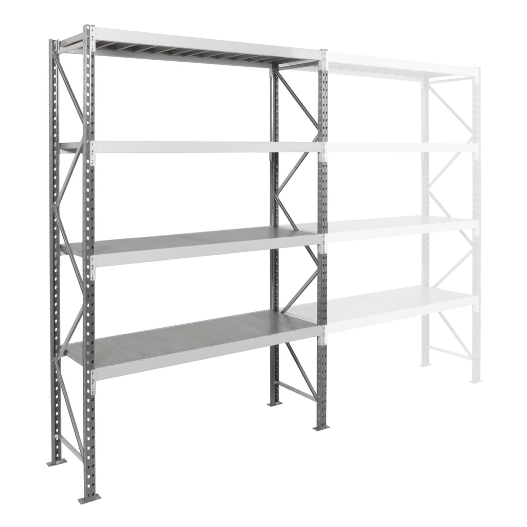 N° de l'image du produit 8 : ManOrga Rayonnage grande portée, avec panneaux en acier, TB, H x l x P 2 500 x 1 800 x 600 mm