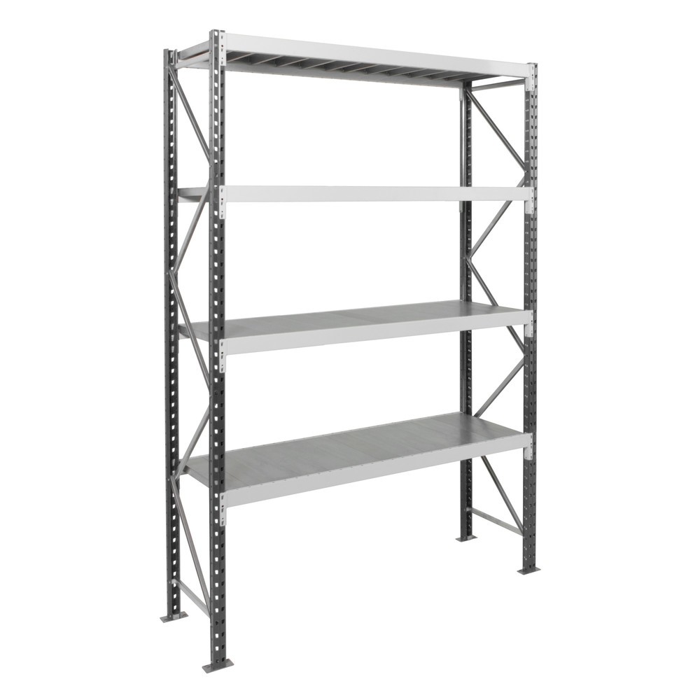 Numéro de l'image du produit 1: ManOrga Rayonnage grande portée, avec panneaux en acier, TB, gris graphite/gris clair, H x l x P 2 500 x 1 250 x 600 mm